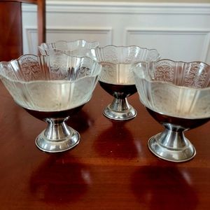 Vintage 1940s sherbet set of 4